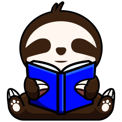 sloth reading a book